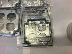 Steel 4″ Box Exposed Work Covers, Two Duplex Receptacles V574-BC Lot of 6