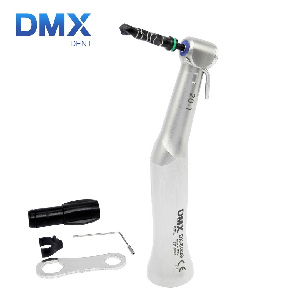 Dental Implant Handpiece 20:1 Reduction Fiber Optic LED/No LED Contra Angle NSK
