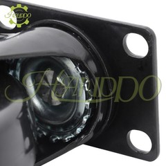 4 Pcs 6-Inch Polyurethane Casters With Brake Included 2 × Hardware Kits Black