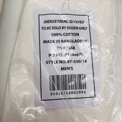 PIP 97-500/14 White Inspection Gloves 14″ Long Premium Universal Size 2 Dozen