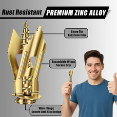 360Pcs Self Drilling Drywall Anchors with Screws Kit, 4 Sizes Sheetrock Anchors
