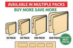 Pendaflex Manila File Folders Letter 1/3-Cut Tabs 11 Pt Stock 50 Pack BubbleBox
