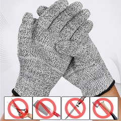 4 Pairs Level 5 Anti-cut Gloves Safety Cut Proof Stab Resistant Kitchen Butcher