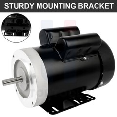 Electric Motor 3HP General Purpose Motor Single Phase 3450RPM 56C 208-230V TEFC