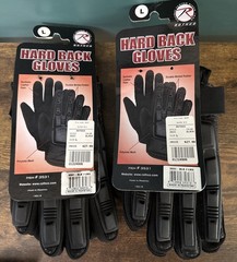 Rothco Armored Hard Back Duty Gloves Military Black Tactical Glove 2 Pairs Large