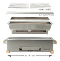 Yakitori Kushiyaki Charcoal Grill, Japanese Cooking Binchotan, Robata bbq 24″