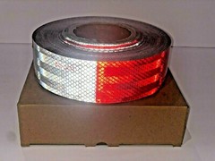DOT-C2 Approved Conspicuity Tape Reflective Safety Warning Sign RED/WHITE