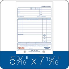 Adams Repair Order Book, 3-Part 50 Count (Pack of 1), White/White/White