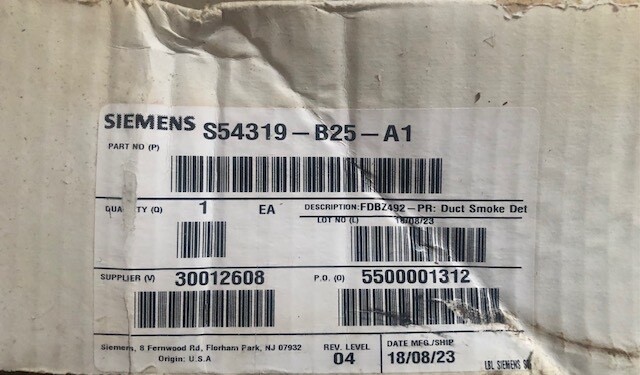 SIEMENS FDBZ492-PR / S54319-B25-A1 NEW IN BOX!!!