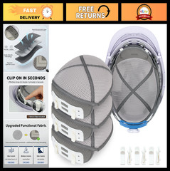 3 Pack Hard Hat Sweatband Liner – Cooling Mesh Inserts for Safety Helmets, Washa
