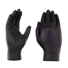 X3 Black Gloves, Disposable, Latex Free, Nitrile, for XX-Large,