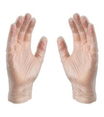 GLOVEPLUS Gloveworks Clear Vinyl Industrial Gloves, Box of 100, 3 Mil Size XL