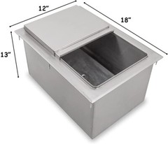 Commercial Stainless Steel Drop-In Ice Bin Chest 18″x12″