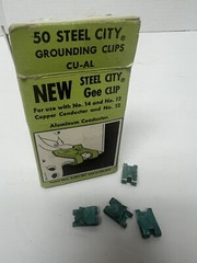 Box of 50 Steel City Green Grounding Clip CU-AL 14-12 AWG Copper Aluminum