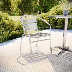Flash Furniture Lila Commercial Aluminum Indoor-Outdoor Restaurant Stack Chair w