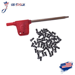 50pcs M2.5 x 6mm Insert Torx Screw for Carbide Inserts Lathe Tool & Screwdriver