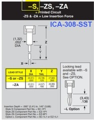 IC SOCKET, 8 PIN DIP, 0.100″ Machine Screw, Tin,Through-hole, ICA-308-ST (8 pcs)