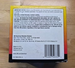 (3) 3M 2229-1X10ft Mastic Tape, 125 Mil, 1″ X 10 Ft., Black. 3 Boxes Total