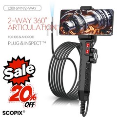 SALE! Endoscope 2-Way 360° Inspection Camera Articulating Borescope for Phone