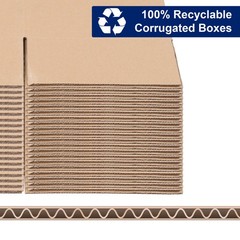 50 8x8x8 Brown/Kraft Corrugated Cardboard Shipping Boxes for Moving Recyclable