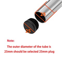 Round Plastic End Caps Tube Inserts Blanking Plugs Bungs for steel tubing Pipe