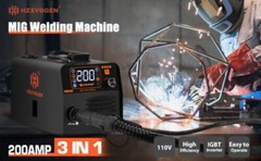 3-in-1 MIG Welder 200Amp Flux MIG/Lift TIG/MMA 110V Heavy Duty Welding Machine