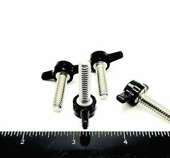 1/4-20 x 1″ Thumb Screw T Bolts Black Butterfly Tee Wing Plastic Clamping Knob