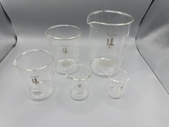 Set of 5 Laboratory Glassware Science Lab Chemistry Beaker 50/100/250/500/1000ml