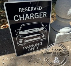 Dodge Charger Reserved Parking Sign | Aluminum Garage Décor | Car Lover Gift