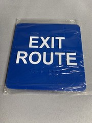 ADA Compliant EXIT Route Sign Tactile with Braille 6″x6″