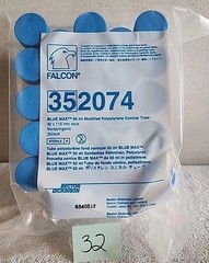 Falcon Blue Max 50ml Modified Polystyrene Conical Tube 30×115mm Ref # 352074