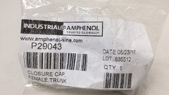 Amphenol Sine Systems P29043 Closure Cap Female Trunk External Threads