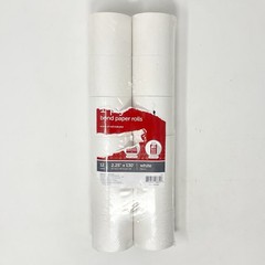 Office Depot 12 Count 1-Ply Bond White Adding Machine /Register Paper Rolls New
