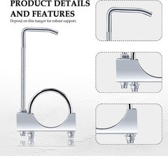 3 inch Exhaust Clamp with Hanger, Heavy Duty Exhaust Hanger with Color: 3 Inch