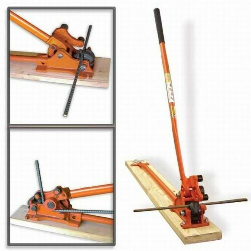 BM BRAND REBAR BENDER AND CUTTER MANUAL 5/8 ” WITH FULL WOOD BASE