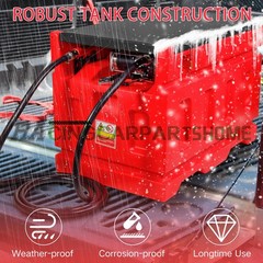 48Gallon Portable Gasoline Fuel Tank w/ 12V DC Electric Fuel Transfer Pump 15GPM