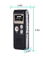 Digital Voice Recorder 16GB Voice Recorder with Playback for Lectures – USB Rech