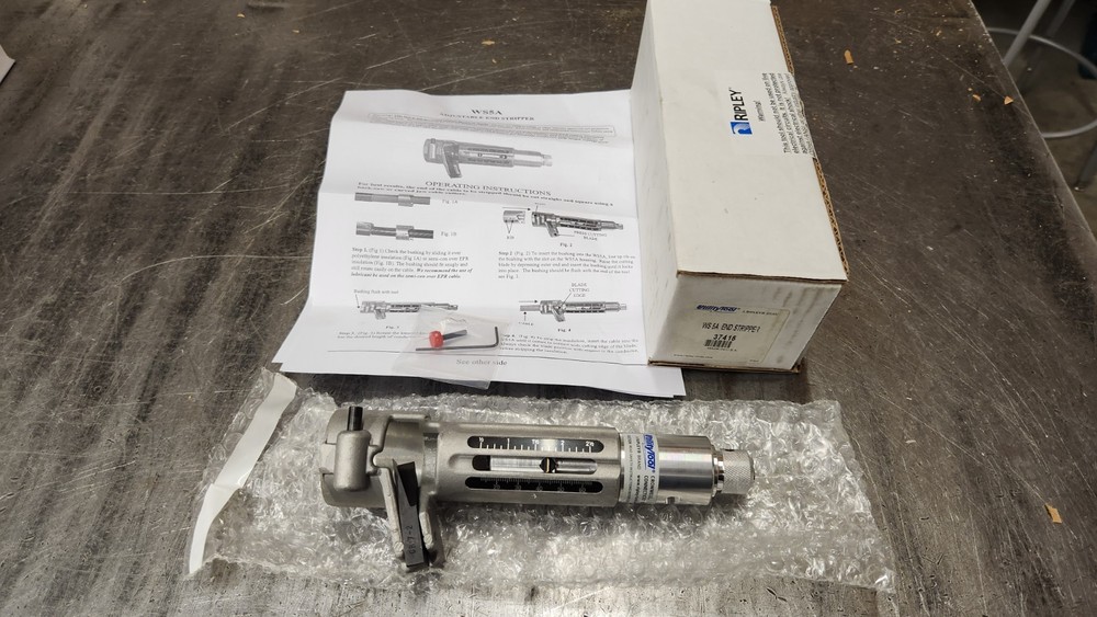 Ripley 37415 WS 5A 600V-35kV 0.625-2.5 Cable End Stripper NO BUSHING. USA NEW