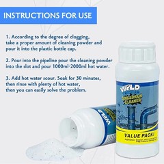 2 Pcs Sink and Drain Cleaner Wild Tornado Pipe Dredge Drain Cleaner Exp. 06/2028
