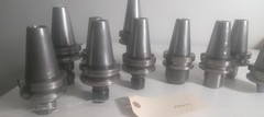 Lot of 10 BT40 Tool Holders – No Pull Studs, No Collets, Pre-Owned. No Tooling