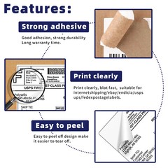8.5×11 Shipping Label Sheets – Address Labels Stickers for Laser Inkjet Printer