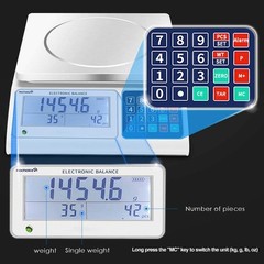 Industrial Counting Scale | 66lb x 0.00022lb | 30kg x 0.1g | Gram Scale|Count…