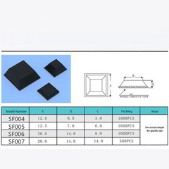 Black Rubber Feet Self-Adhesive Bumper Door Buffer Stop Furniture Table Pads