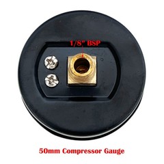 1/8″ BSP Air Compressor Hydraulic Pressure Gauge 0-200 PSI Back Mount 2″ Face