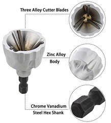 Hex Shank Deburring Chamfer Tool for Efficient Bolt & Thread Repairs 1/8″-3/4″