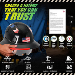 Full Brim Hard Hats Construction OSHA Approved with Clear Visor – Cascos De Cons