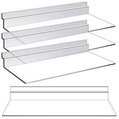4 Pack 4 x 10 Inch Slatwall Shelves Hanging Accessories Clear Slatwall Shelf …