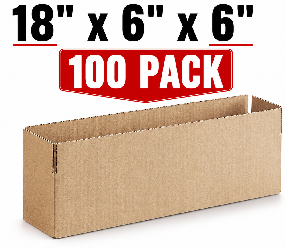 100 18x6x6 Cardboard Paper Boxes Mailing Packing Shipping Box Corrugated Carton