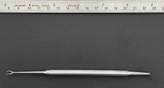 V Mueller RH1121 Nasal Hook Cottle, 2 Prong, Sharp, 3mm Between Prongs, 6″