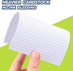 Extra Heavyweight Grid Index Cards 4×6 Inch 92lb Weight Double Sided Graph Ru